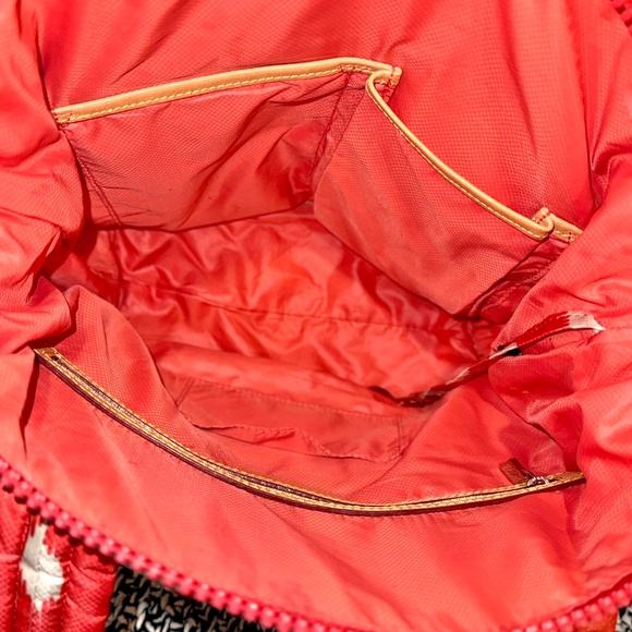 MZ Wallace Coral Polka Dot Medium Sutton Quilted Tote Bag Print w/STRAP RARE HTF - Picture 10 of 13